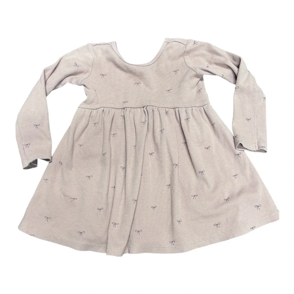 Quincy May Bow Scoop Neck Dress 2-3 T